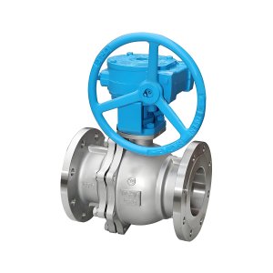 Q341F-16P DN50，DN100不銹鋼渦輪法蘭球閥