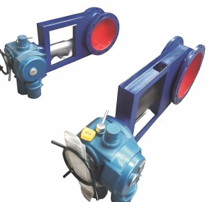 圓形電動調(diào)節(jié)插板閥DN300，國產(chǎn)電動插板